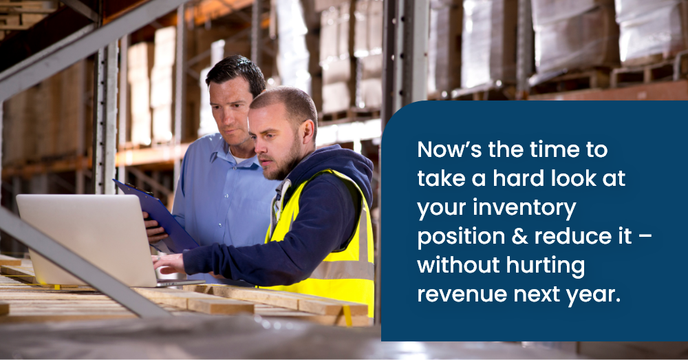 Cutting inventory to the correct minimum levels that also ensure availability.